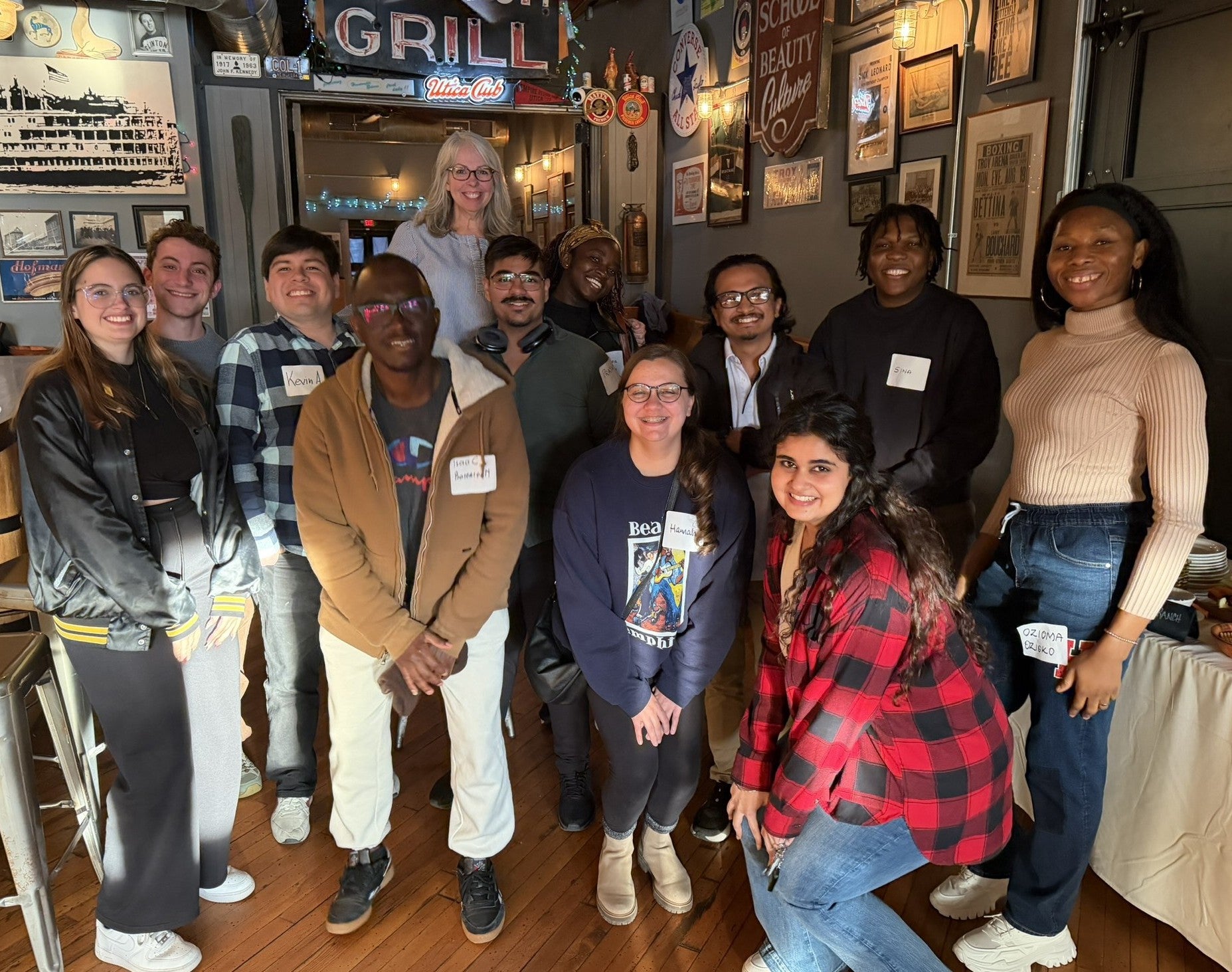 group picture with graduate students